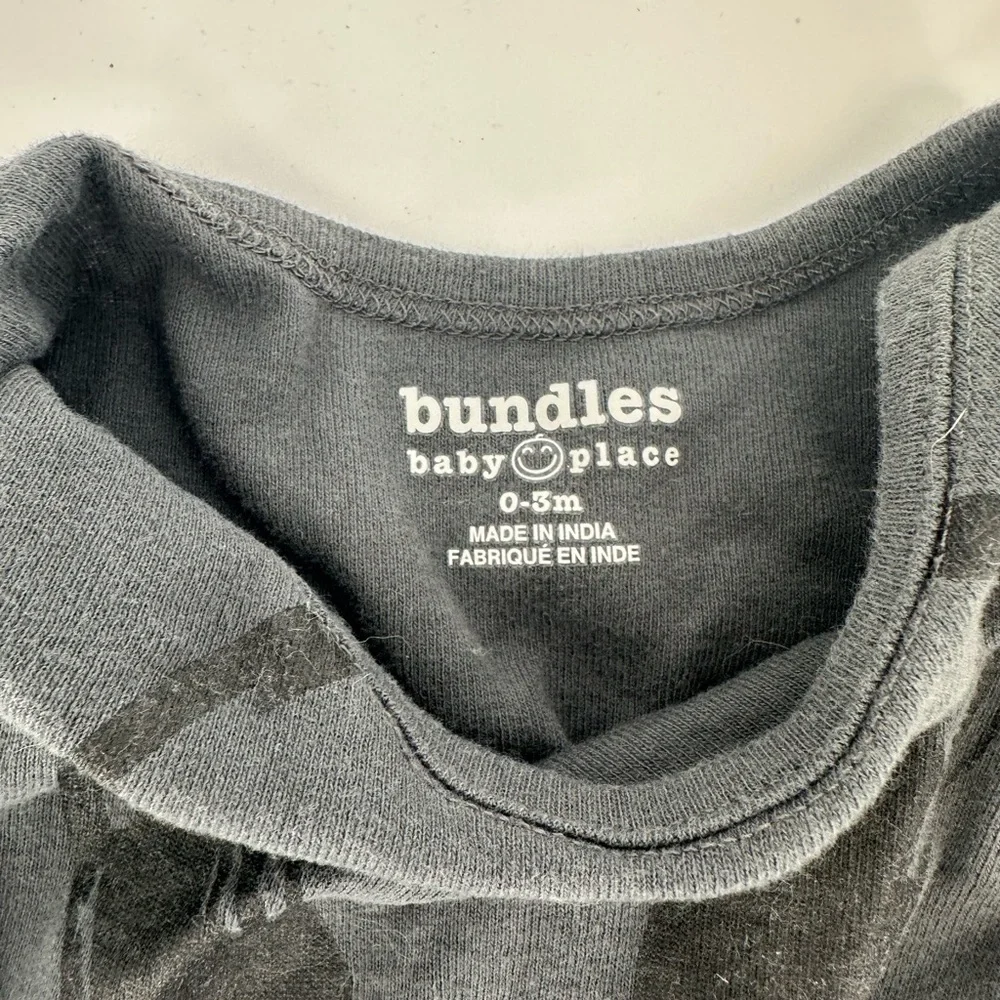 Lot of 8 Baby Boy Bodysuits 0-3 Month Blue Gray Mickey Infant Onesie